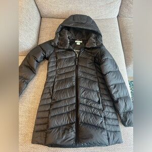 Columbia Black Hooded Puffer Coat